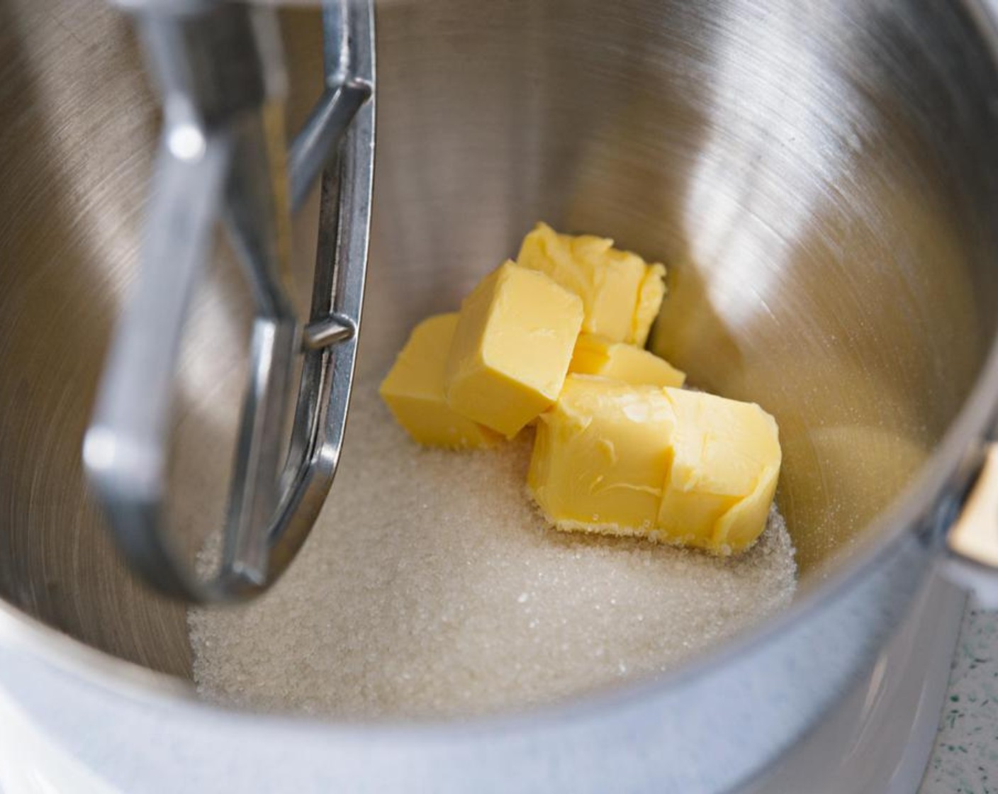 step 6 Place Unsalted Butter (1/2 cup) and Granulated Sugar (1 1/4 cups) in a mixing bowl.