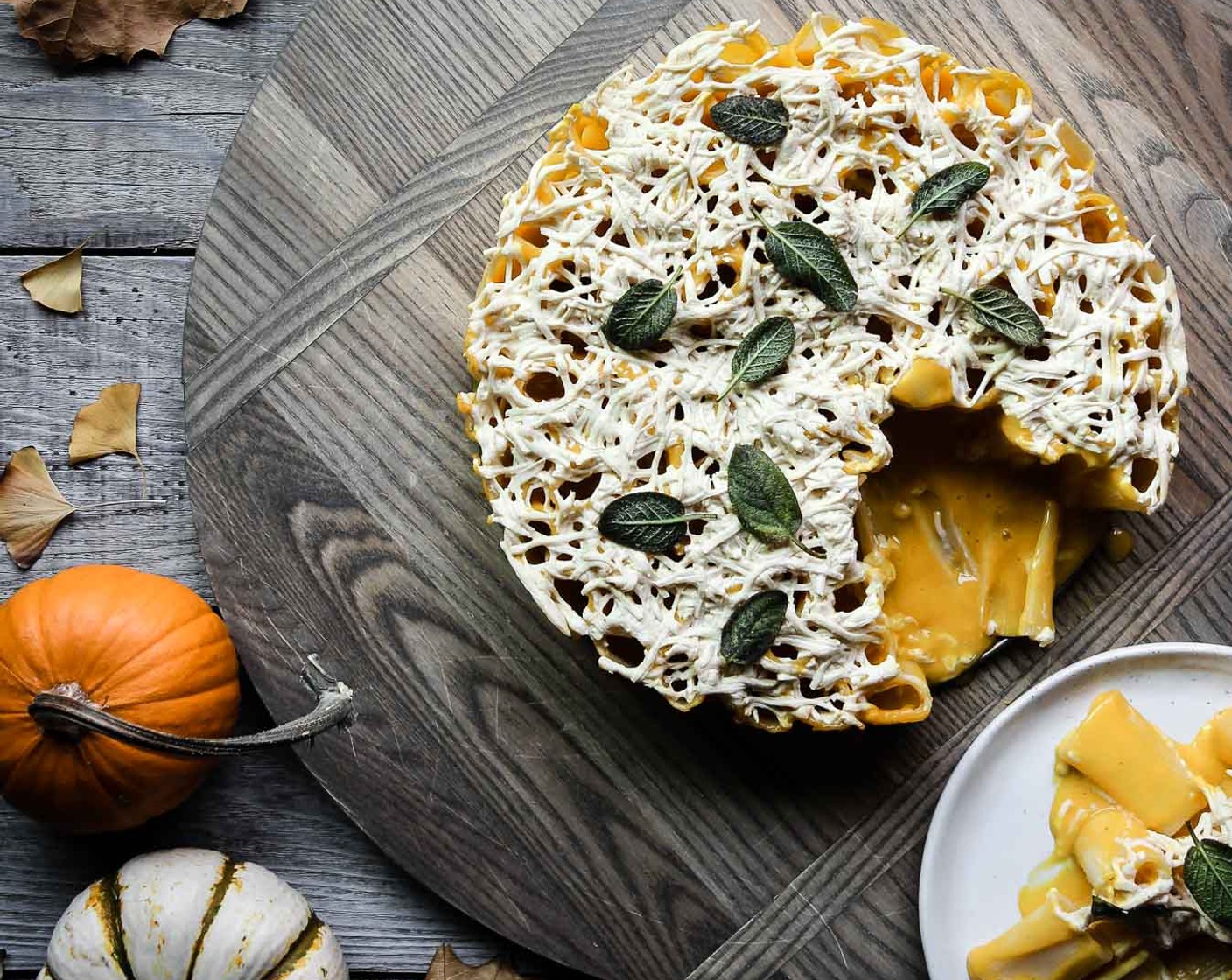 Vegan Cheesy Pumpkin Rigatoni Pie