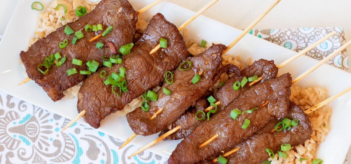 Grilled Teriyaki Beef Skewers Recipe | SideChef