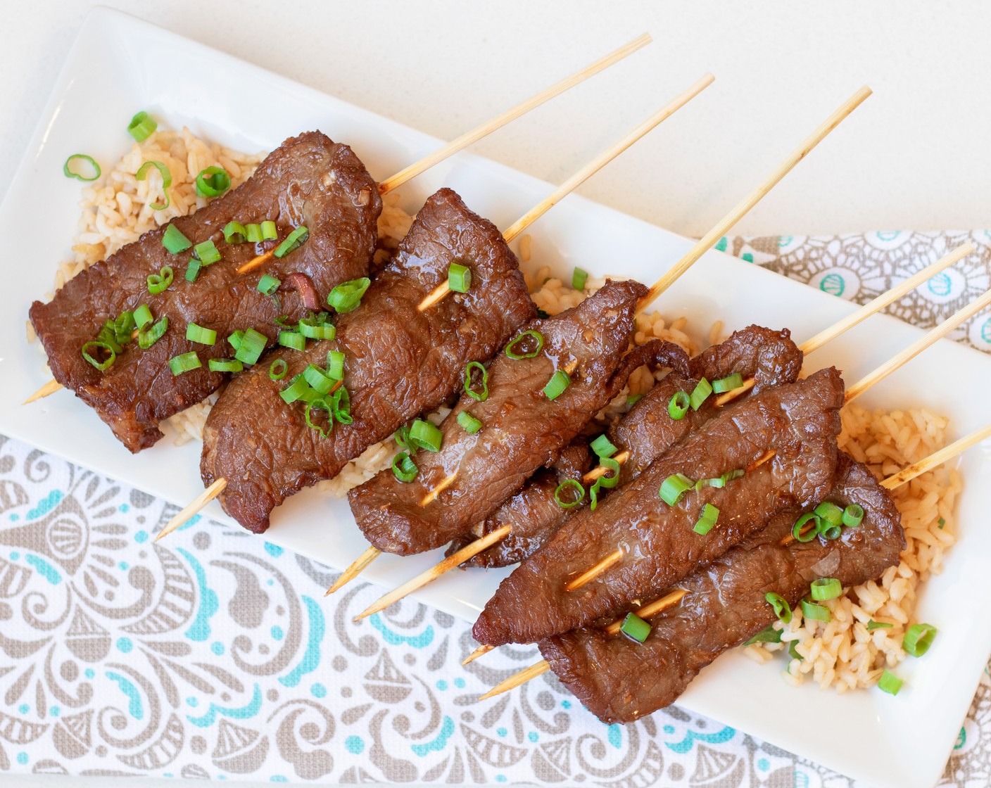 Grilled Teriyaki Beef Skewers