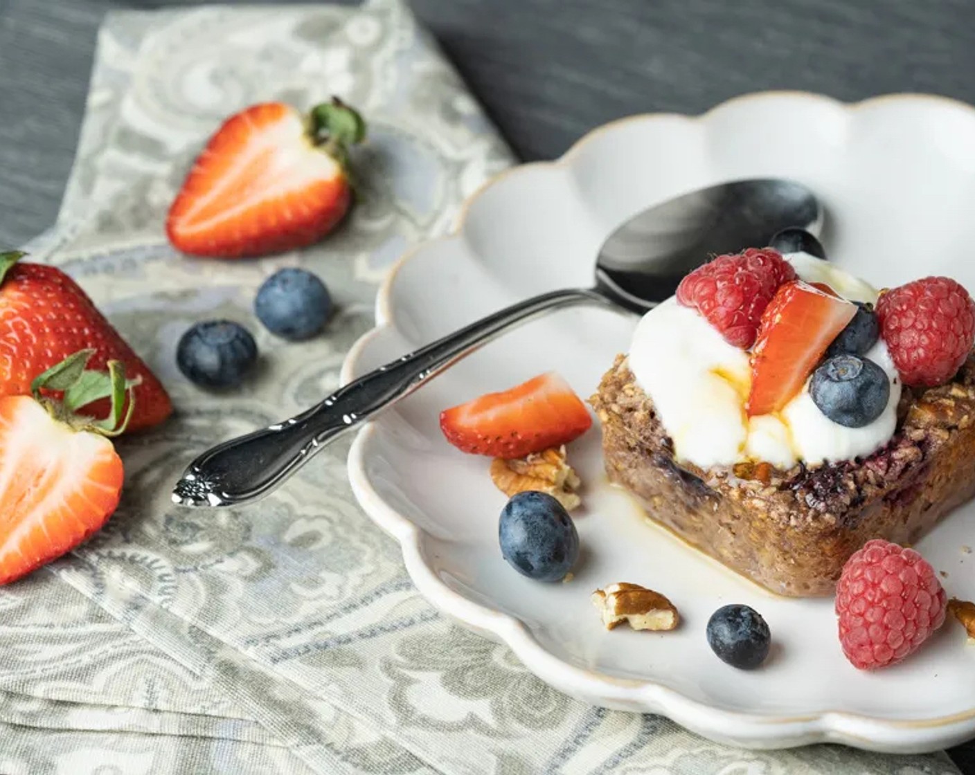 Baked Berry and Coconut Oatmeal