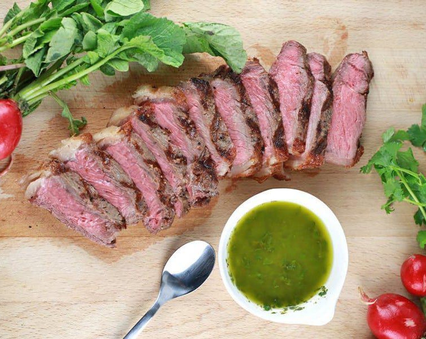 New York Strip Steak with Chimichurri Sauce