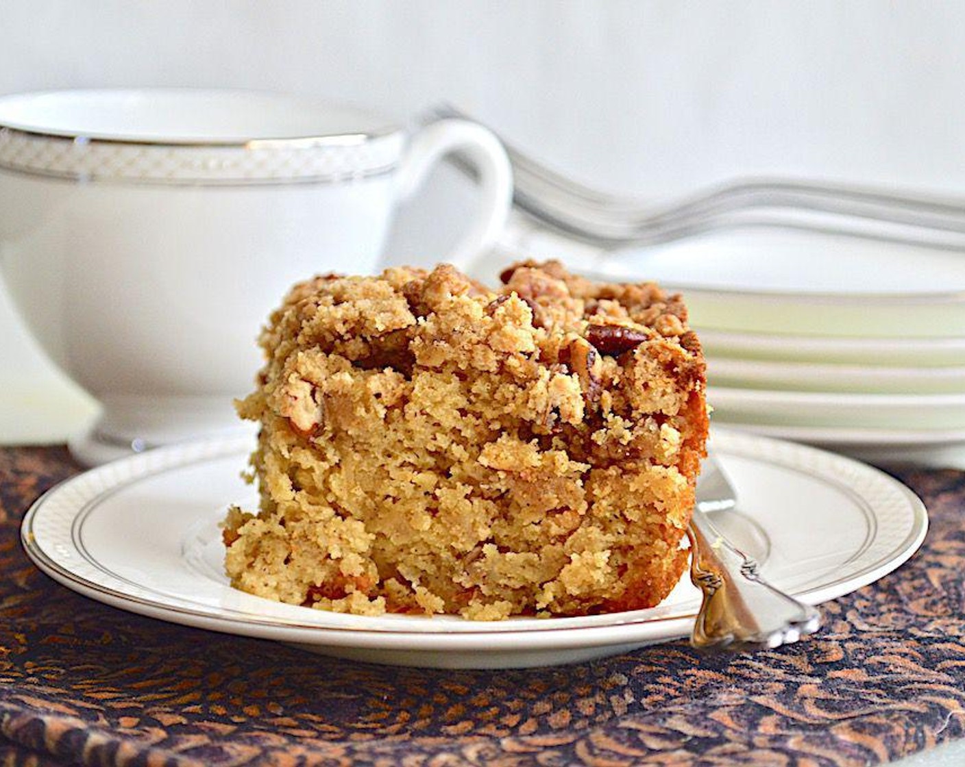 Spiced Rose Crumb Cake