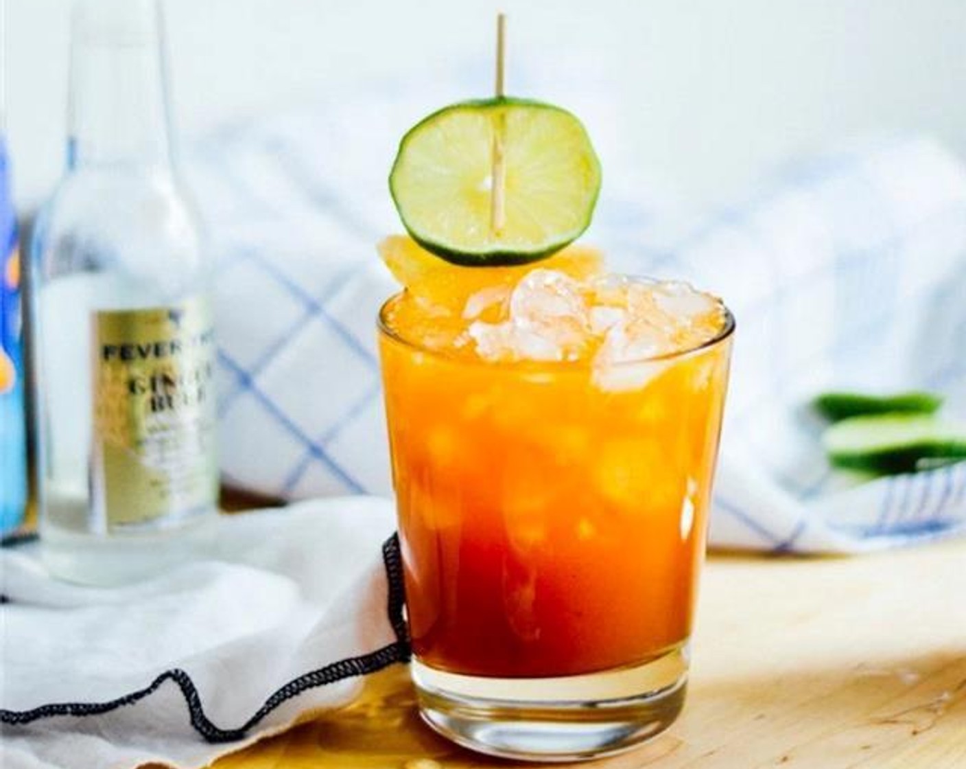 Apricot Pimm’s Fizz