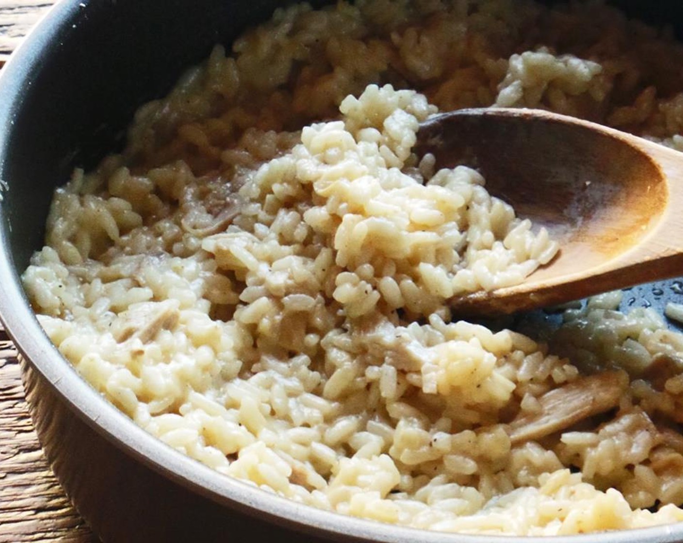 step 7 Keep adding the stock one cup at a time until fully absorbed in each addition. Build flavor with Salt (to taste) and Ground Black Pepper (to taste) as well as McCormick® Garlic Powder (to taste) throughout. The process should take 18-20 minutes.