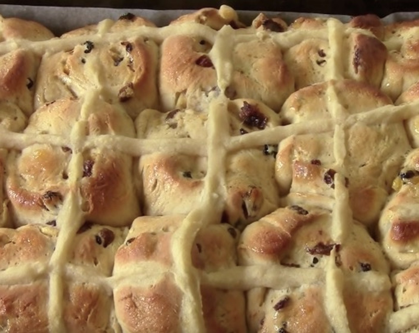 step 10 Put the dough in the oven for about 25 minutes or until they are lovely and golden on top. Leave them in a tin for 10 minutes to cool off.