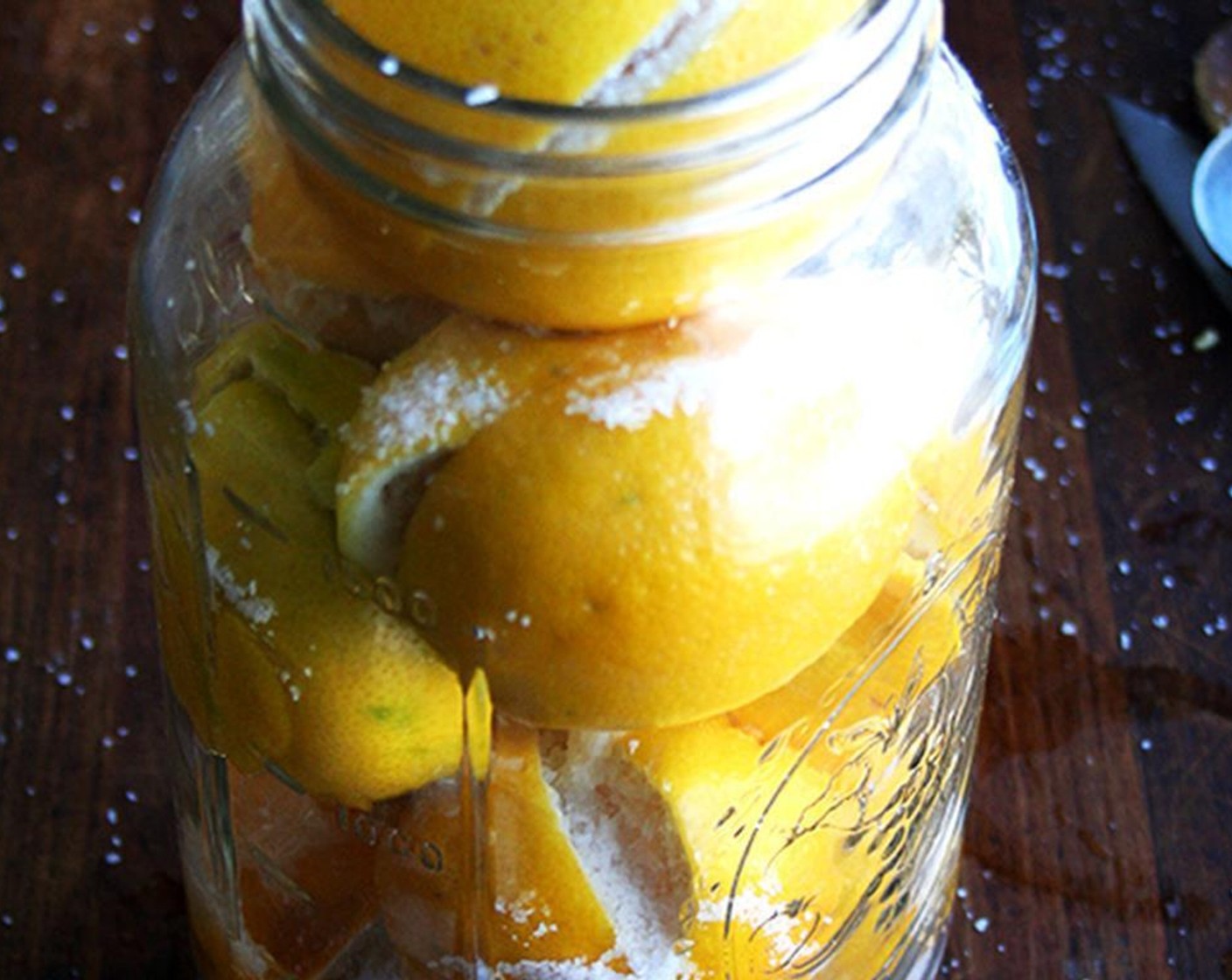 step 4 Push the lemons in tightly so they are squeezed together snugly. Seal the jar and leave in a cool spot for at least a week.