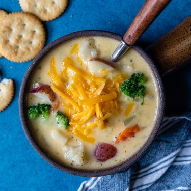 Quick & Cheesy Veggie Chowder Recipe | SideChef