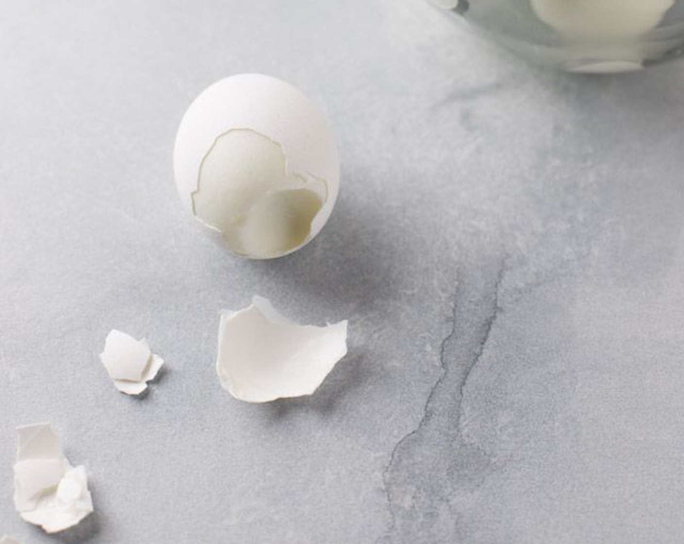 step 1 Peel your hard boiled Eggs (10) and rinse off any excess shell pieces.