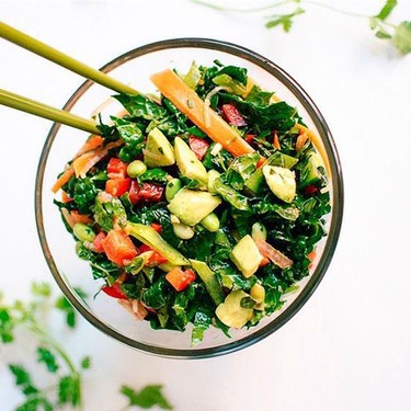 Chopped Kale Salad with Edamame, Carrot and Avocado Recipe | SideChef