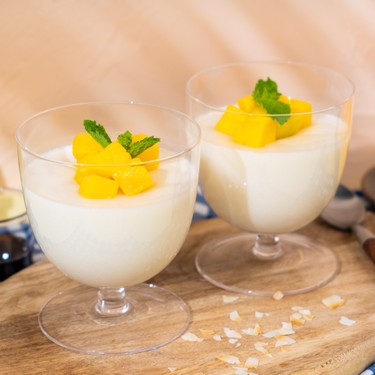 Coconut Panna Cotta with Mango Recipe | SideChef