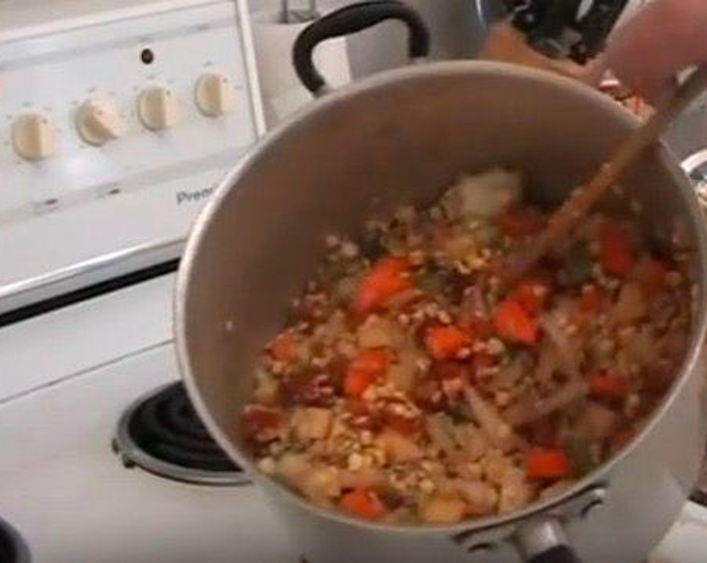 step 1 In a saucepan, heat Garlic Infused Olive Oil (as needed). Add Potatoes (2), Carrots (2), Parsnip (1), Turnip (1), Celery (1 stalk), Onion (1), and Canned Diced Tomatoes (1 3/4 cups). Stir together. Add Vegetable Soup Powder Mix (3 cups).