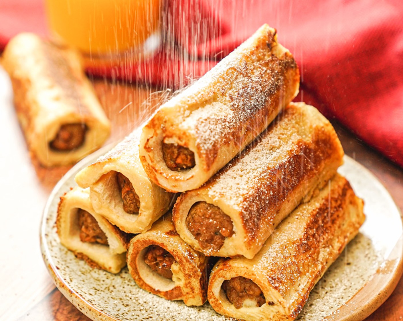 Vegan French Toast Sausage Roll-Ups