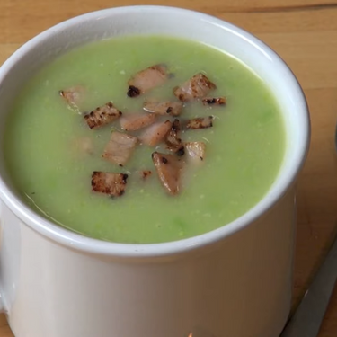 Potato, Pea and Bacon Soup Recipe | SideChef