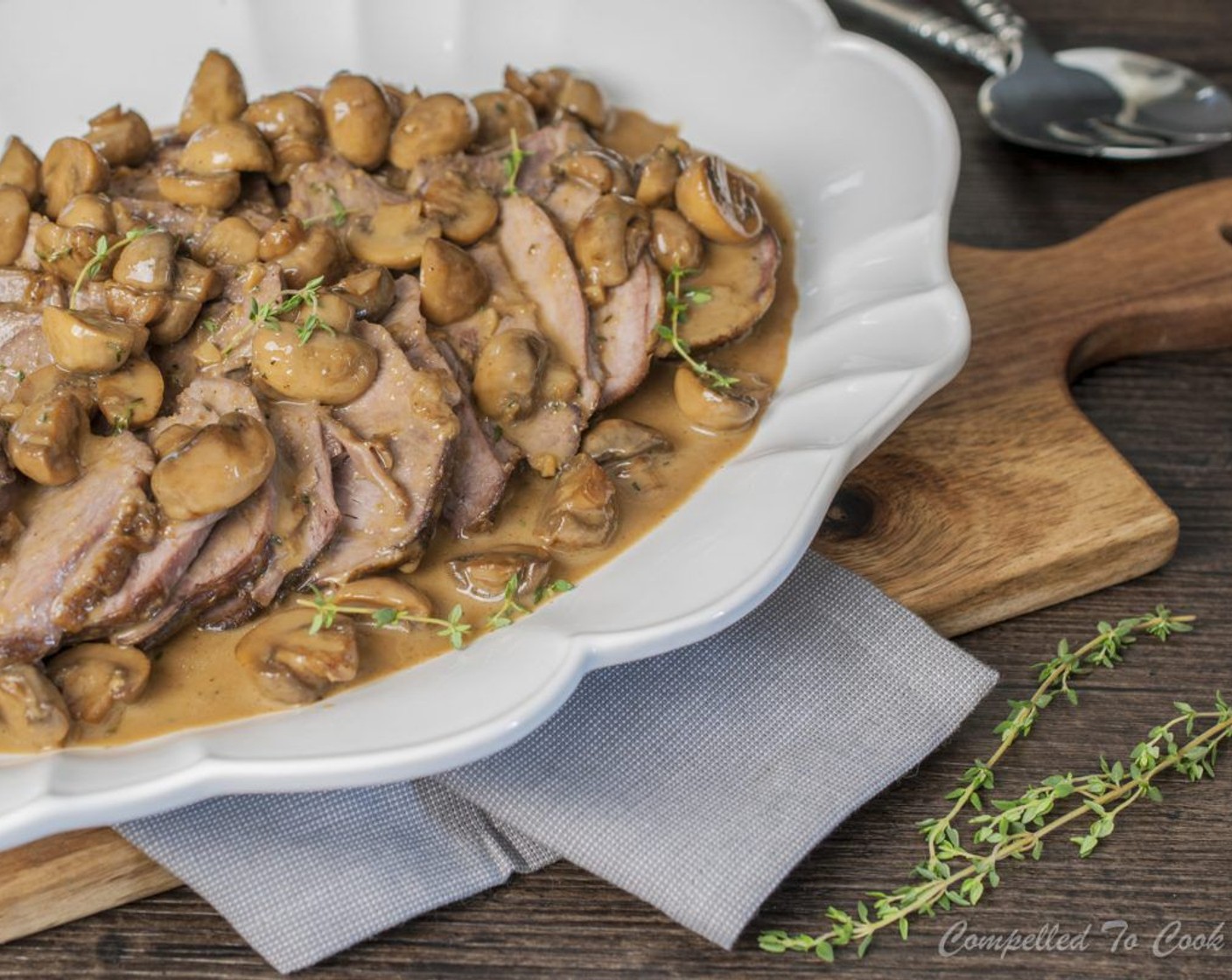 step 11 Remove butcher string from roast and slice against the grain into 1/4-inch slices. Arrange slices in desired serving dish and ladle with sauce. Serve and enjoy!