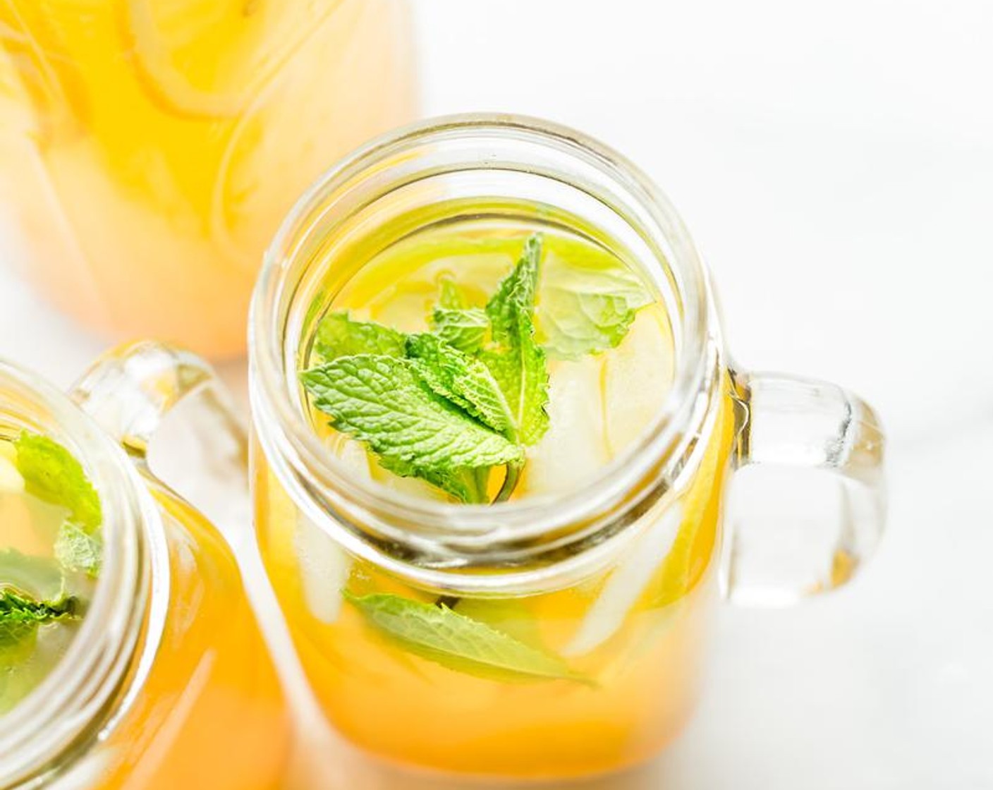 step 3 Pour the rest of the liquid into a pitcher along with the juice from Lemons (1 1/4), Lemon Extract (1 tsp) if using, Maple Syrup (2 Tbsp), and Powdered Stevia (to taste) and mix. Garnish with slices of Lemons (to taste) and Fresh Mint Leaves (to taste). Store in the fridge.