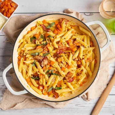 Butternut Squash Pasta with Bacon and Sage Recipe | SideChef