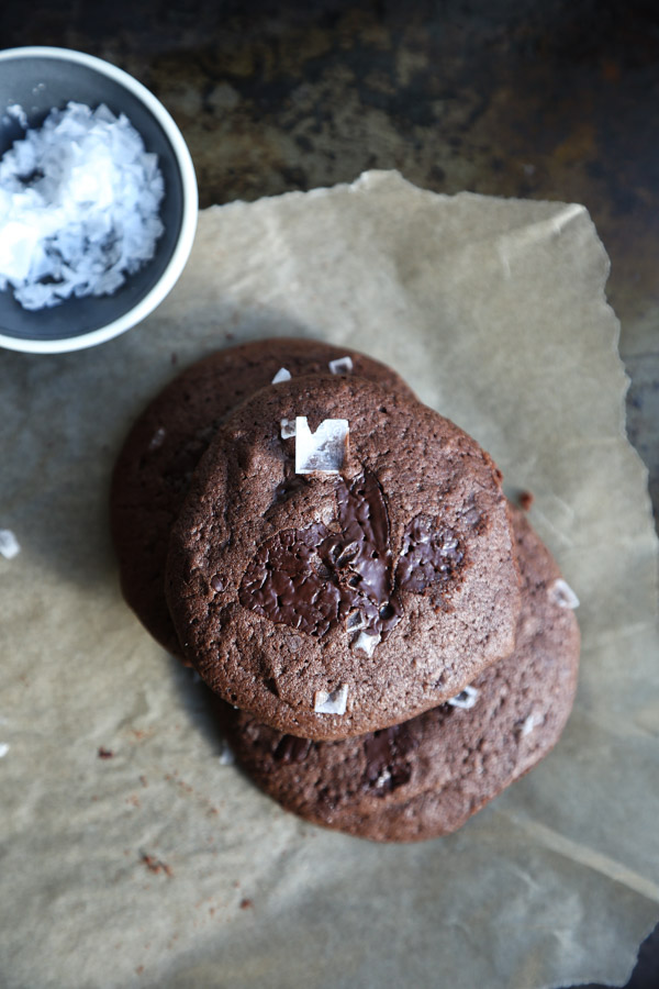 GlutenFree Double Chocolate Cookies with Buckwheat and Sea Salt Recipe