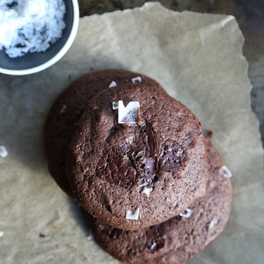 Gluten-Free Double Chocolate Cookies with Buckwheat and Sea Salt Recipe | SideChef