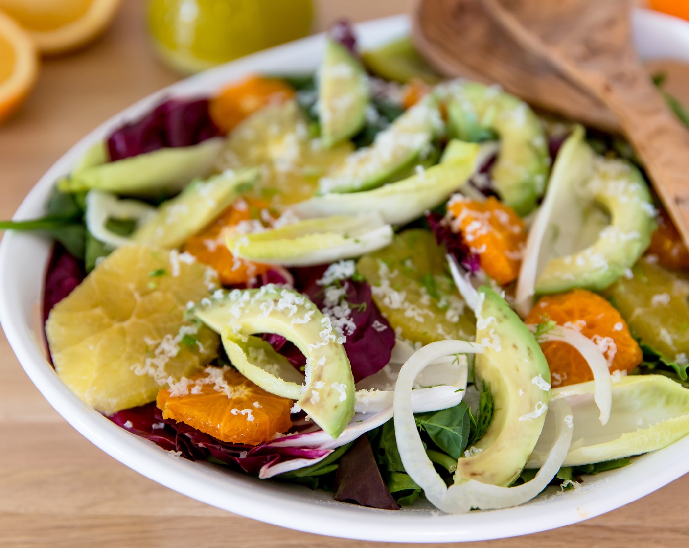 step 3 Serve the dressing with salad or toss and serve immediately. Garnish with Sharp White Cheddar Cheese (1/4 cup) and enjoy!