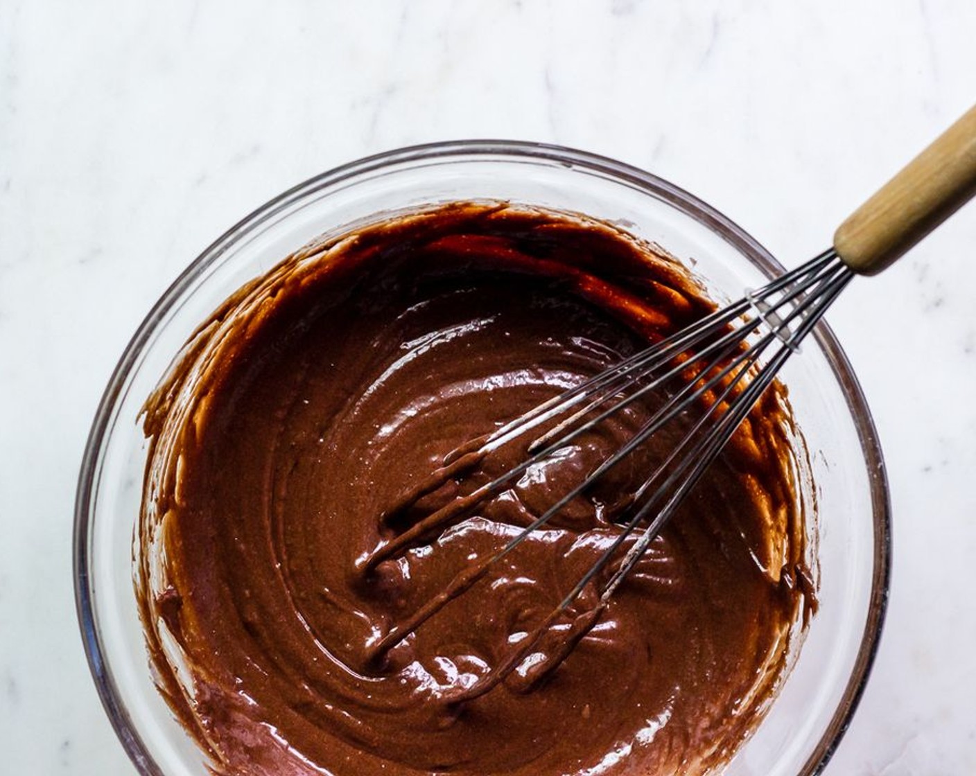 step 5 Whisk in Eggs (2), Vanilla Extract (1 tsp), Sweet Glutinous Rice Flour (1/2 cup), Tapioca Starch (1 Tbsp), Unsweetened Cocoa Powder (1 Tbsp), and Salt (1/4 tsp). Mix until well combined.