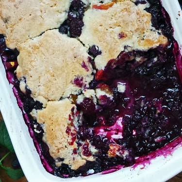 Blueberry and Peach Cobbler Recipe | SideChef