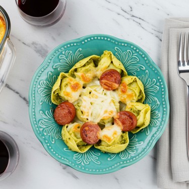 No-Boil Pesto Tortellini Bake Recipe | SideChef