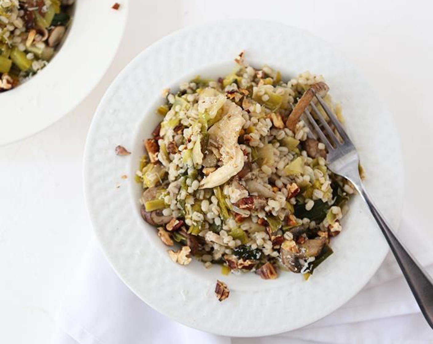 Toasted Barley Pilaf with Mixed Mushrooms and Leeks