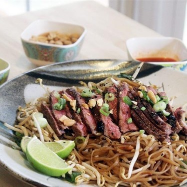 Spicy Asian Steak and Noodle Salad Recipe | SideChef