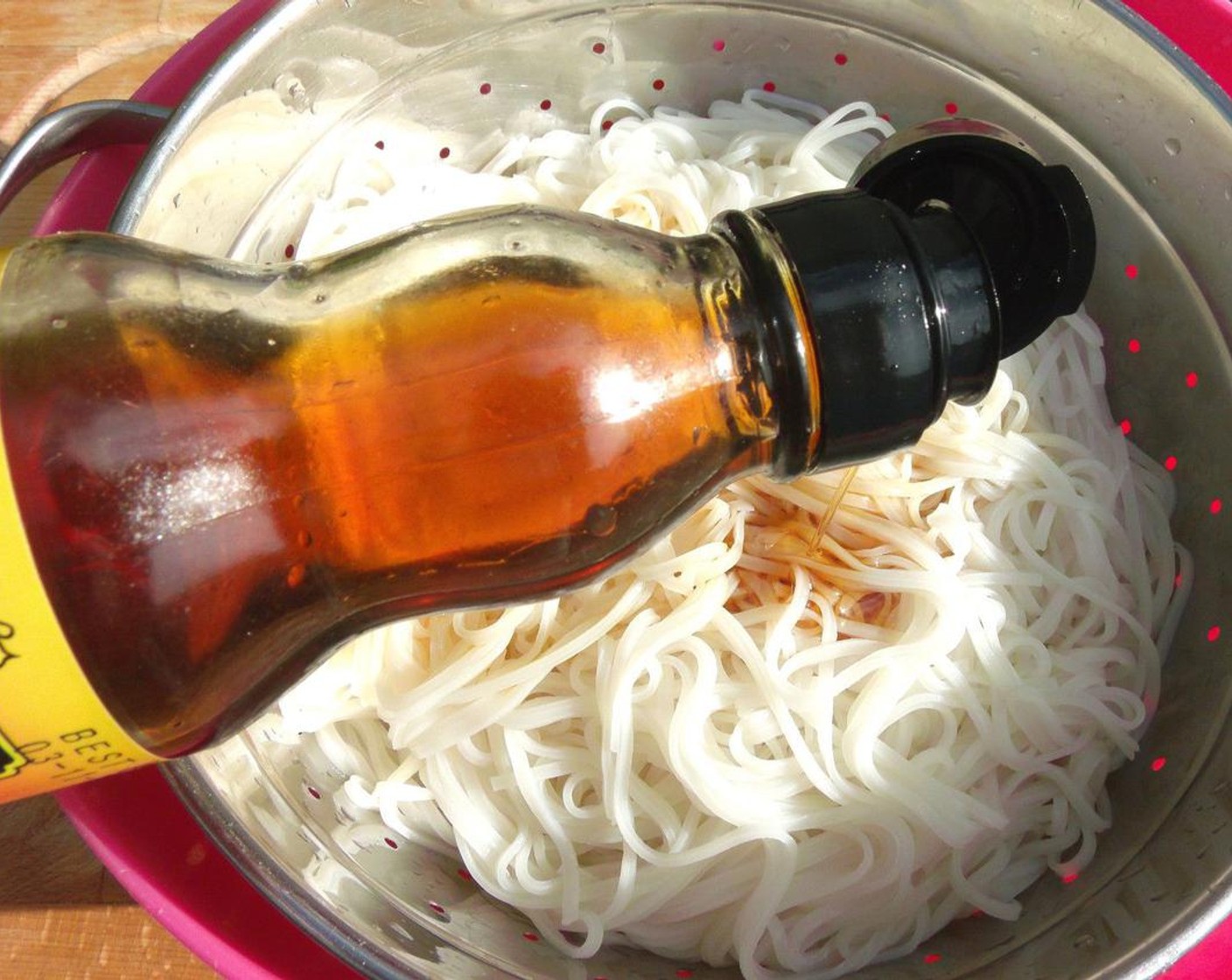 step 2 Add Toasted Sesame Oil (1 Tbsp), coat.