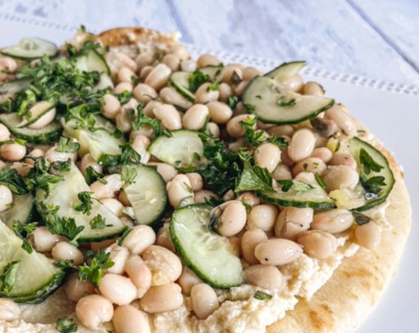 Grilled Cucumber Flatbread