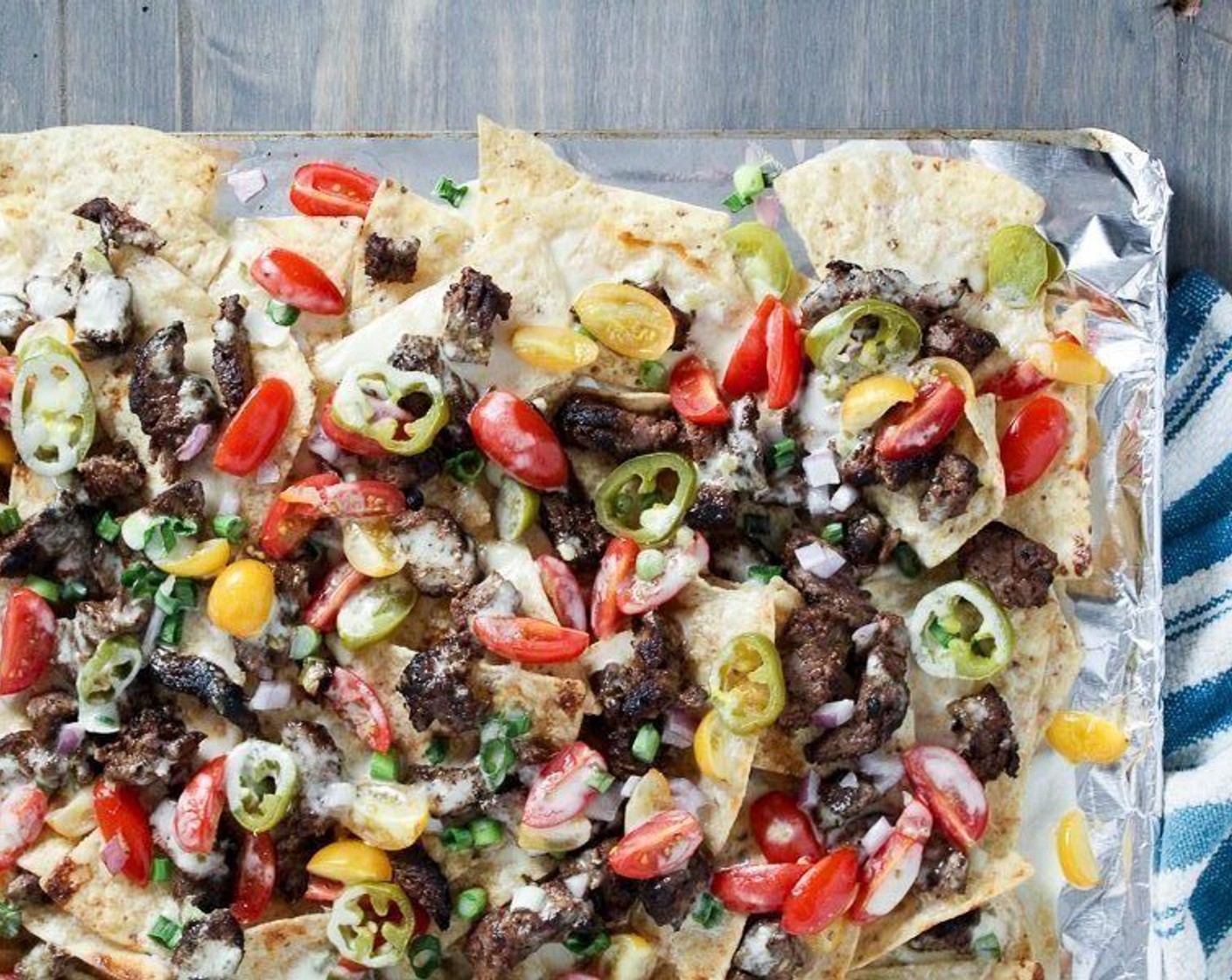 Zesty Marinated Steak Nachos