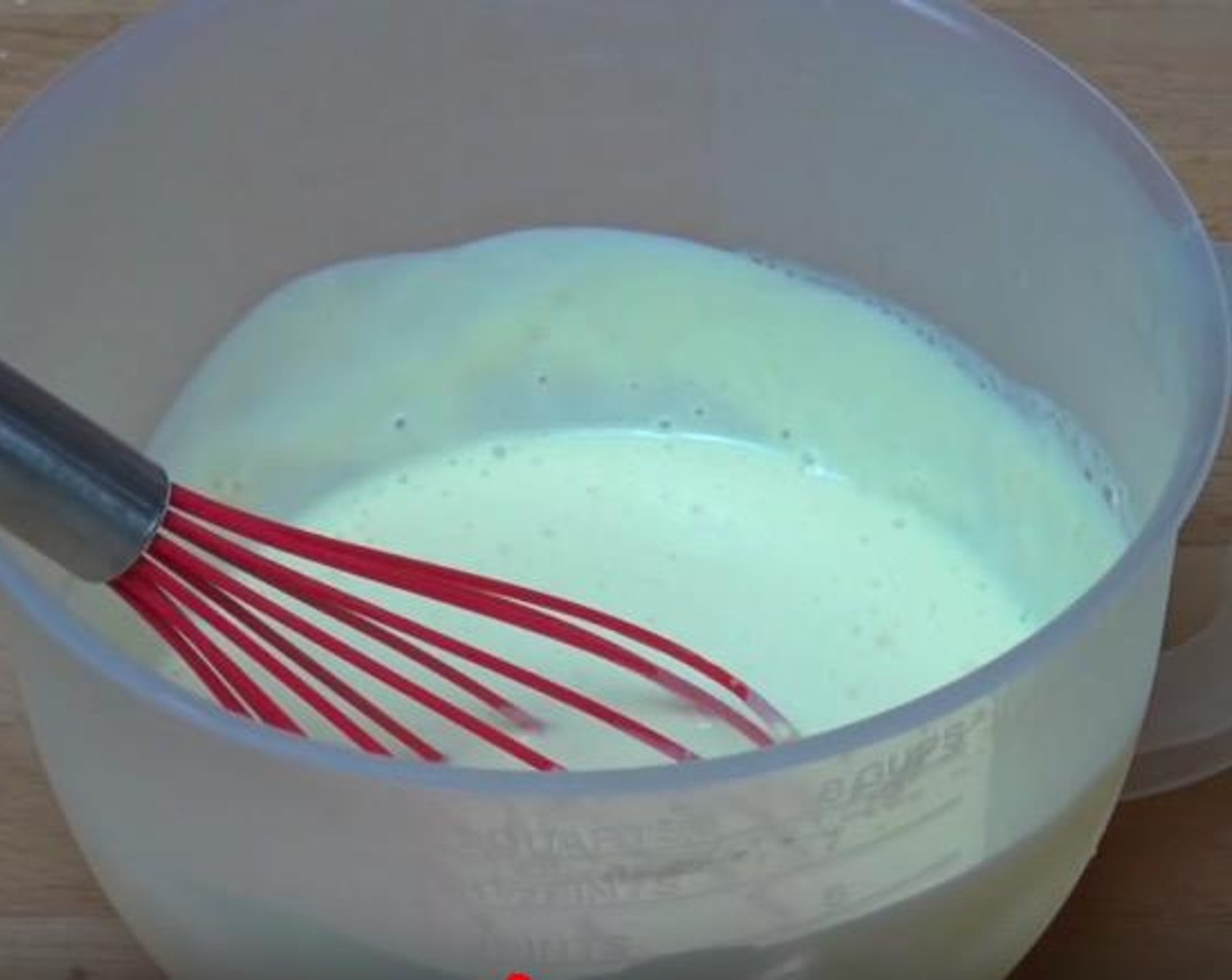 step 2 In a mixing jug, add the Eggland's Best Classic Eggs (3). Lightly beat until gooey. Add Parmesan Cheese (1 cup) and Cream (1 cup). Mix together.
