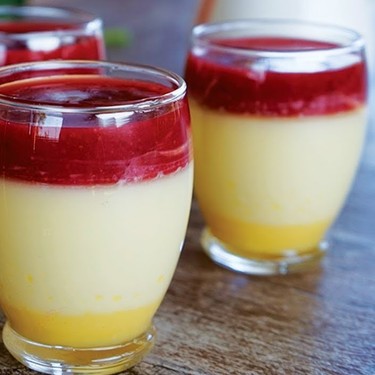 Panna Cotta with Strawberry and Lemon Cream Recipe | SideChef