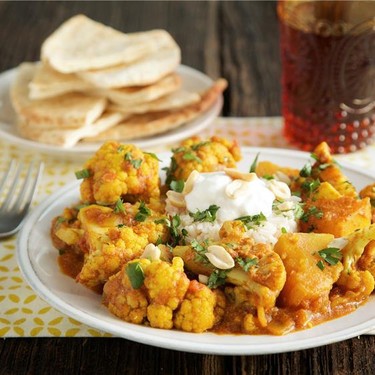 Cauliflower and Butternut Squash Curry with Rice Recipe | SideChef