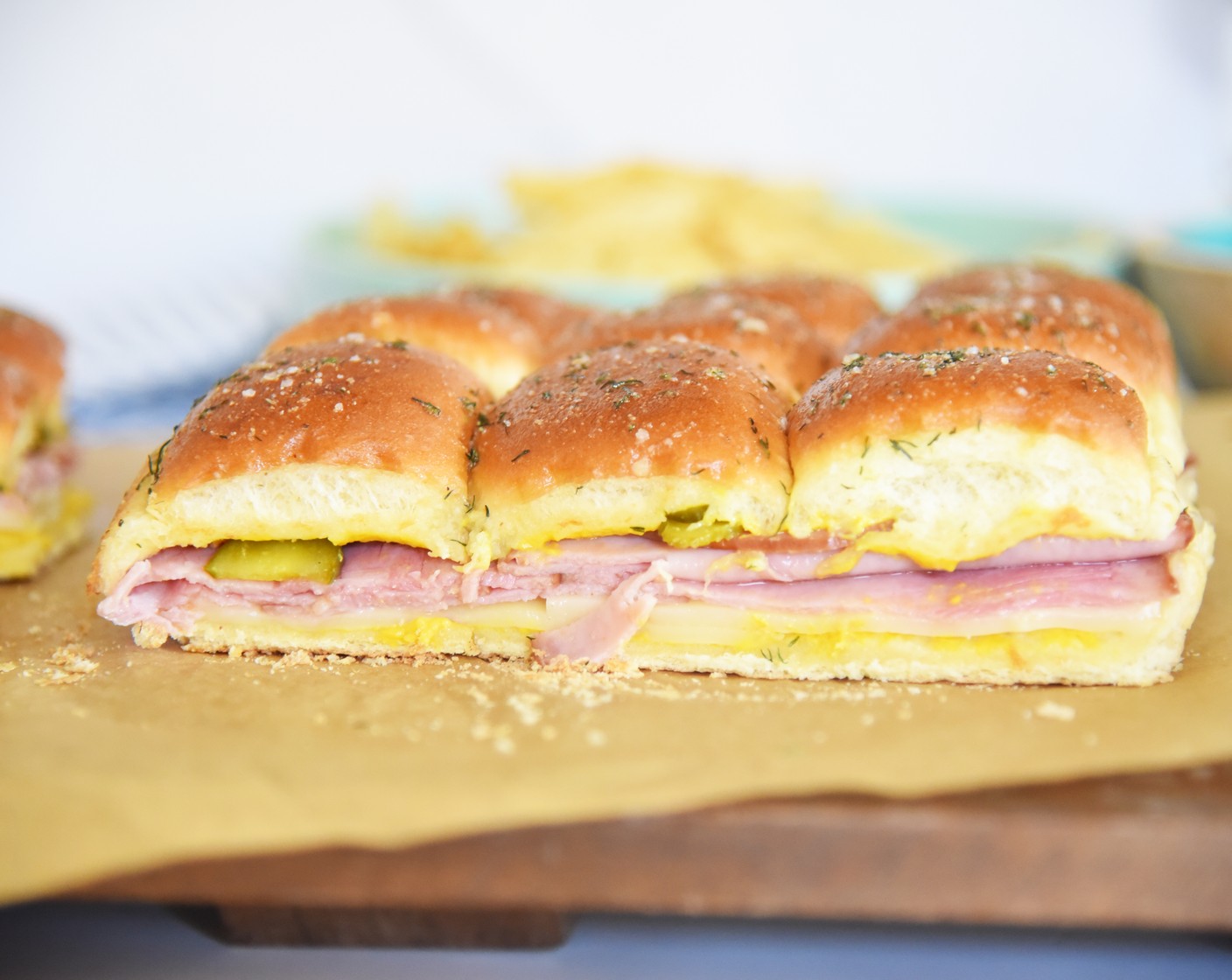 step 11 Bake the sandwiches for 12-15 minutes until the tops are browned and the
cheese is melted.