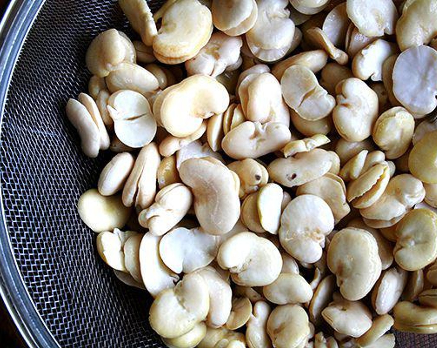step 1 Put Fava Beans (1 3/4 cups) in a large bowl and cover with water by 3 or 4 inches; they will triple in volume. Soak for 24 hours, adding water if needed to keep the beans submerged.