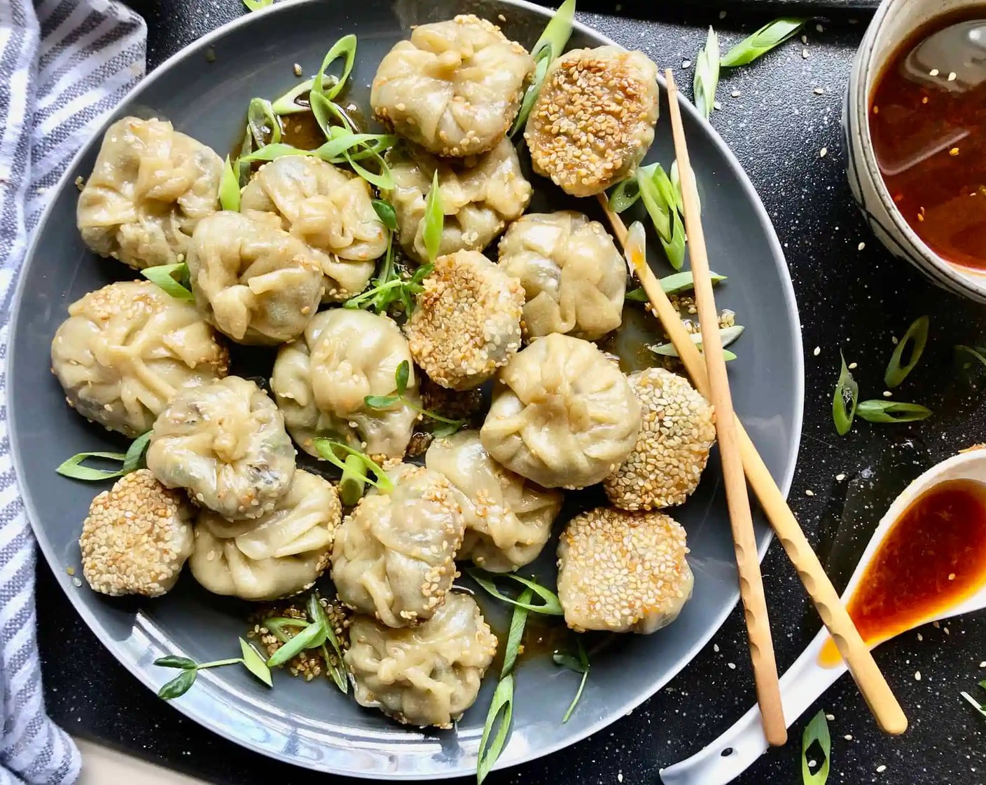 Mushroom Dumplings with Homemade Sauce