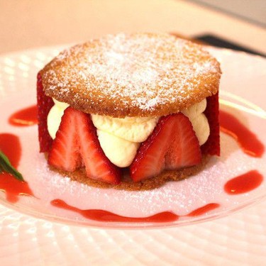 Strawberries with Sable Biscuits and Orange and Lemon Syllabub Recipe | SideChef