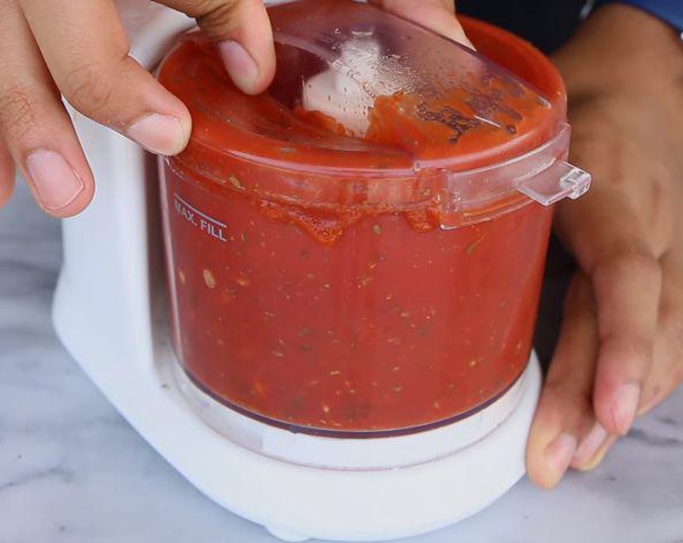 step 1 In a food processor, add Tomato Sauce (1 cup), Tomato Paste (1/4 cup), Garlic (1 clove), Dried Basil (1 tsp), Dried Oregano (1 tsp), Onion Powder (1/4 tsp), Caster Sugar (1/2 tsp), Salt (1/4 tsp). Mix until homogeneous and transfer to a bowl.