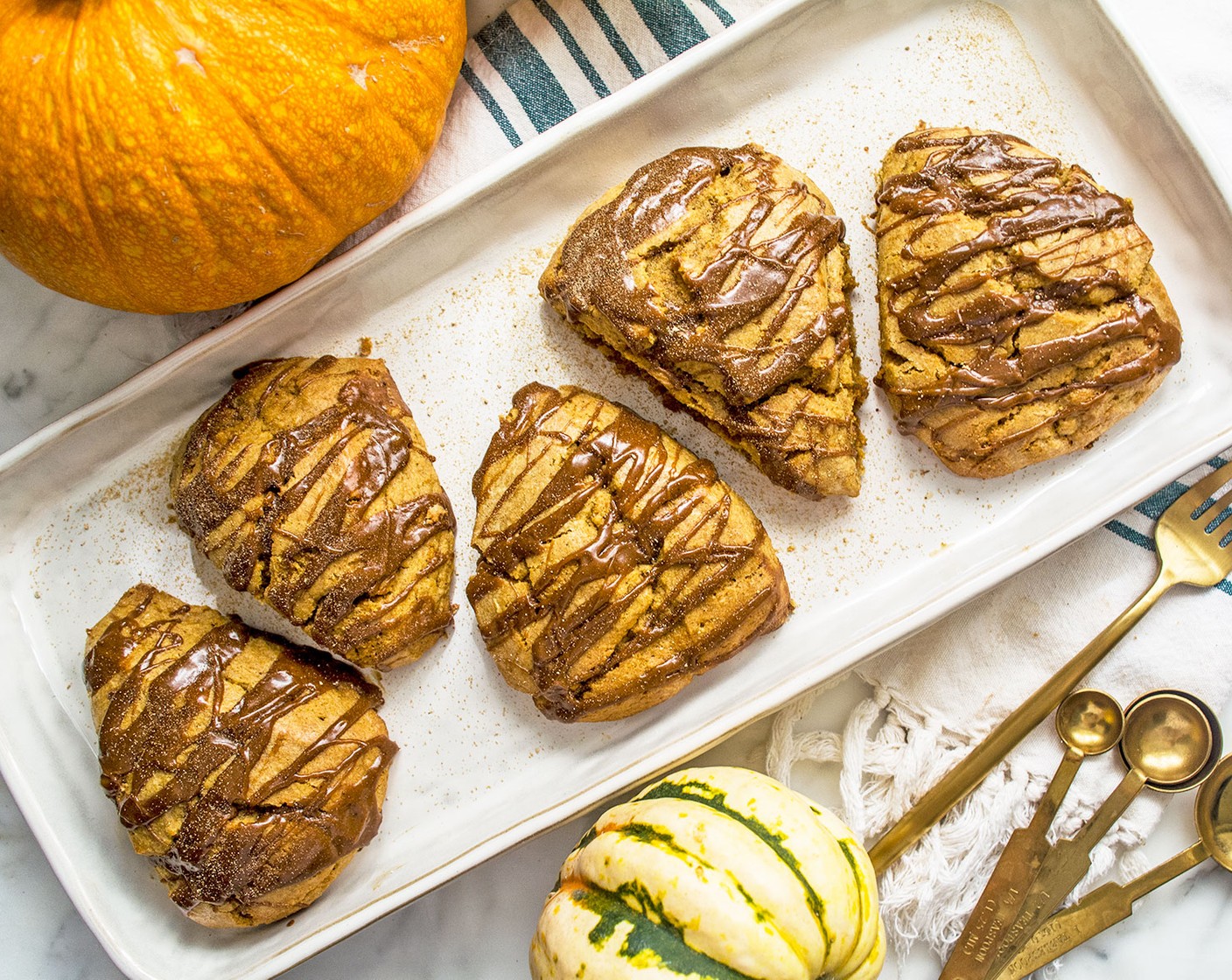Paleo Pumpkin Scones with Spiced Drizzle