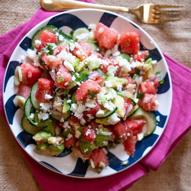 Watermelon Feta Mint Salad Recipe | SideChef