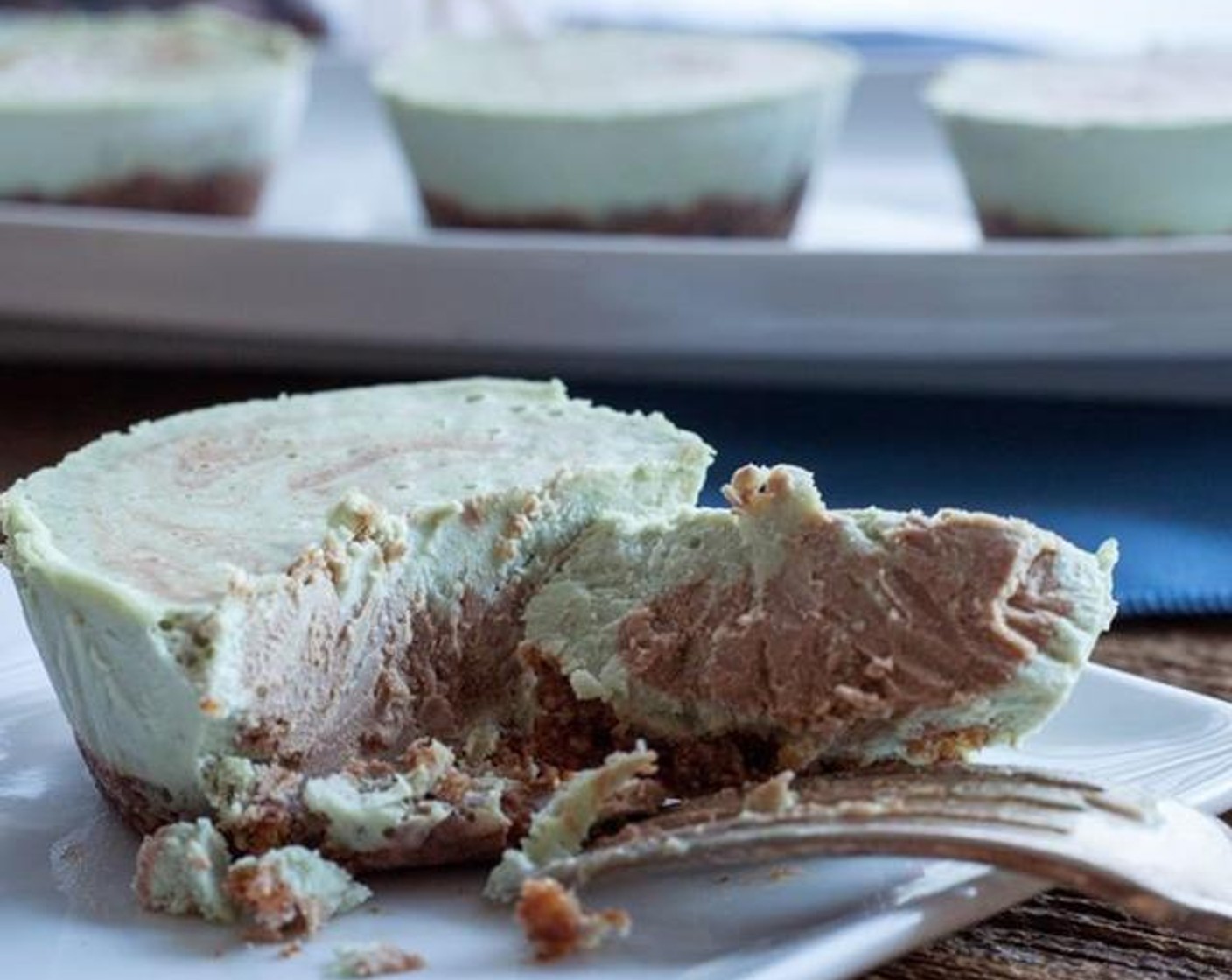 Vegan Mint Chip Cheesecake