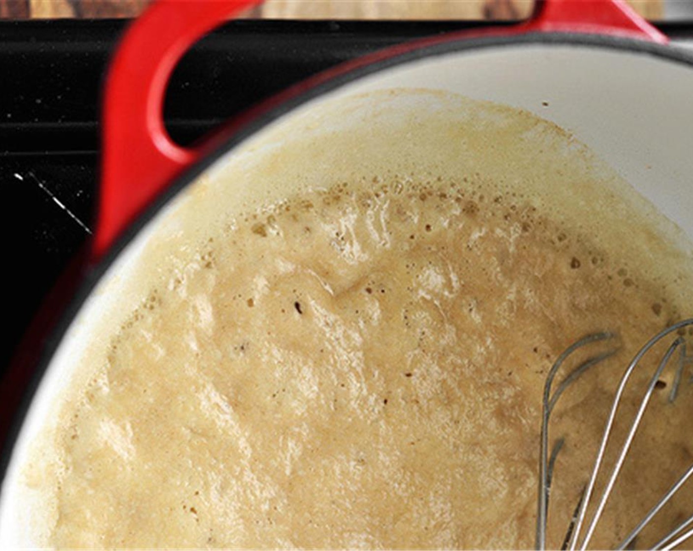 step 3 To make the pumpkin cheese sauce, heat a large pot over medium heat. Add Butter (3 Tbsp) and melt. Add the All-Purpose Flour (3 Tbsp) and whisk together. Cook for a few minutes until the mixture smells nutty.