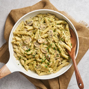 Pesto Penne with Creamy Mushroom Sauce Recipe | SideChef