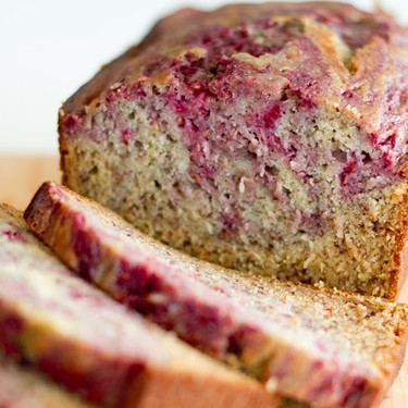 Raspberry Swirl Banana Bread Recipe | SideChef