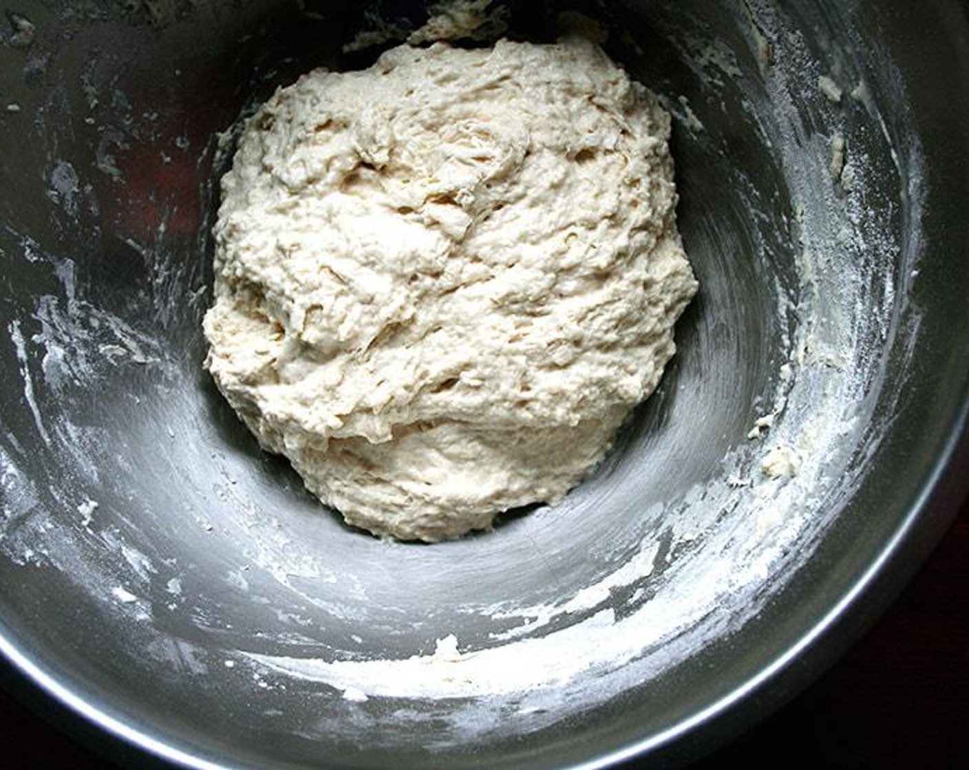 step 3 Mix until the flour is absorbed.