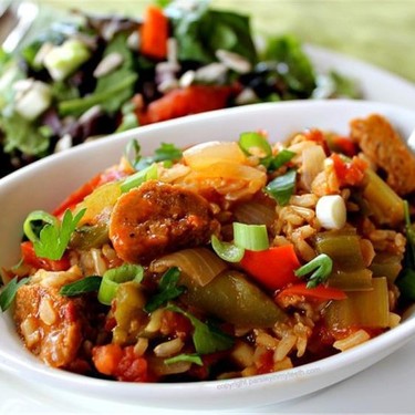 Spicy Vegan Sausage Jambalaya Recipe | SideChef