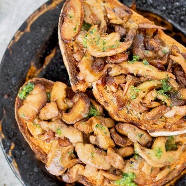 St. George's Mushroom on Toast Wild Garlic Pesto Recipe | SideChef