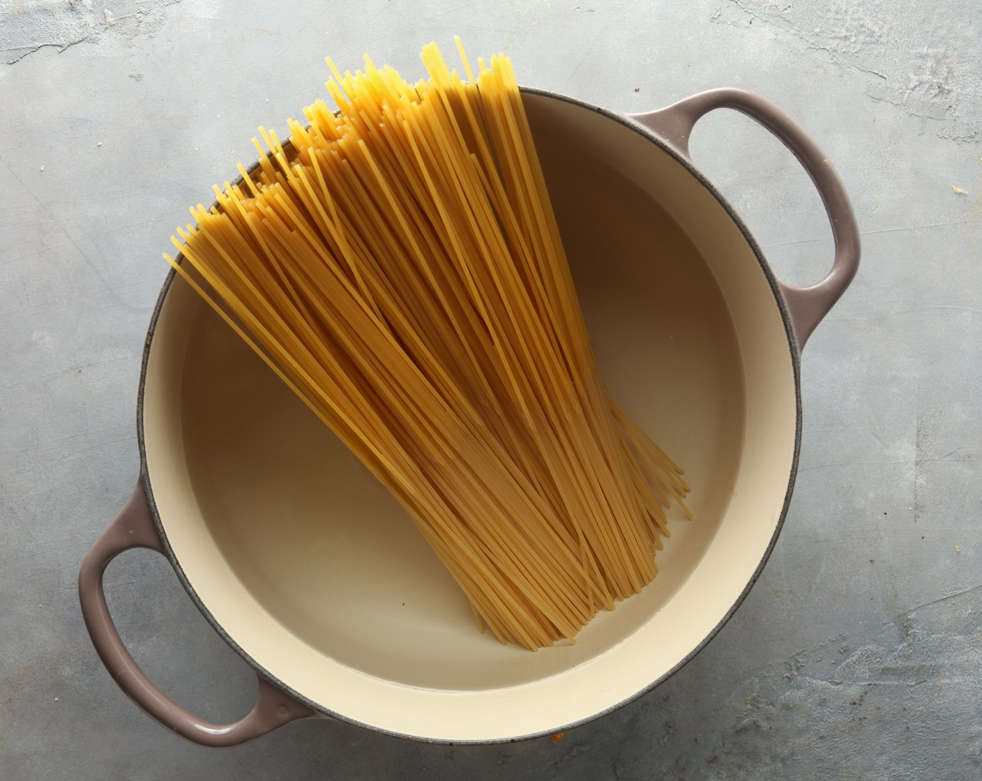 step 1 Bring a large pot of salted water to a boil. Add the Spaghetti (1 lb) and cook for 10 minutes, or as directed by the package.